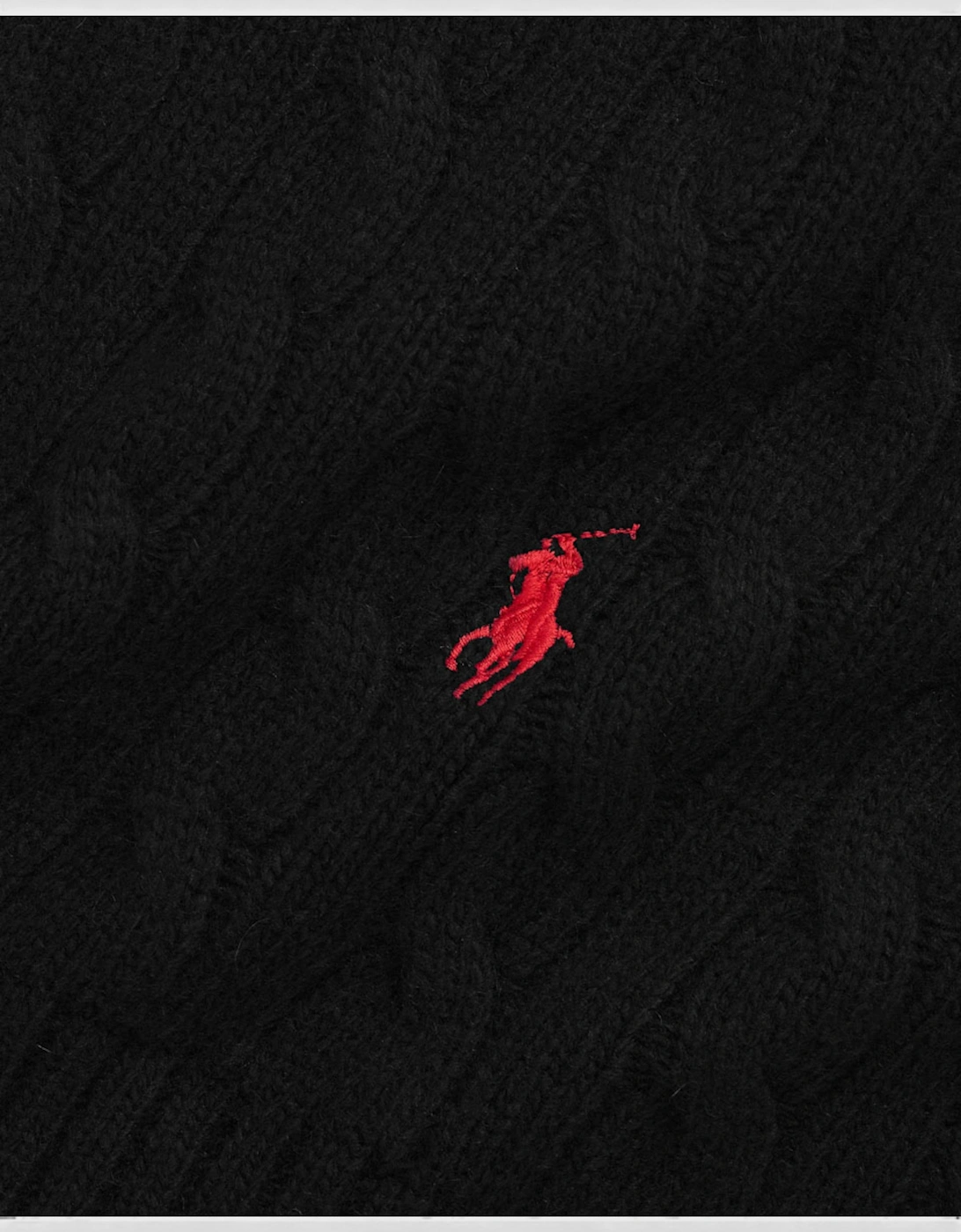 Polo Ralph Lauren Cable Knit Scarf Black