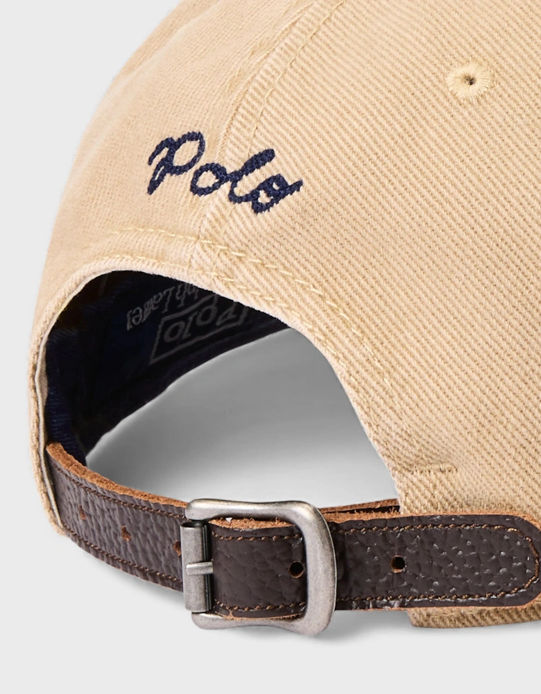Polo Appliquéd Twill Ball Cap Café Tan