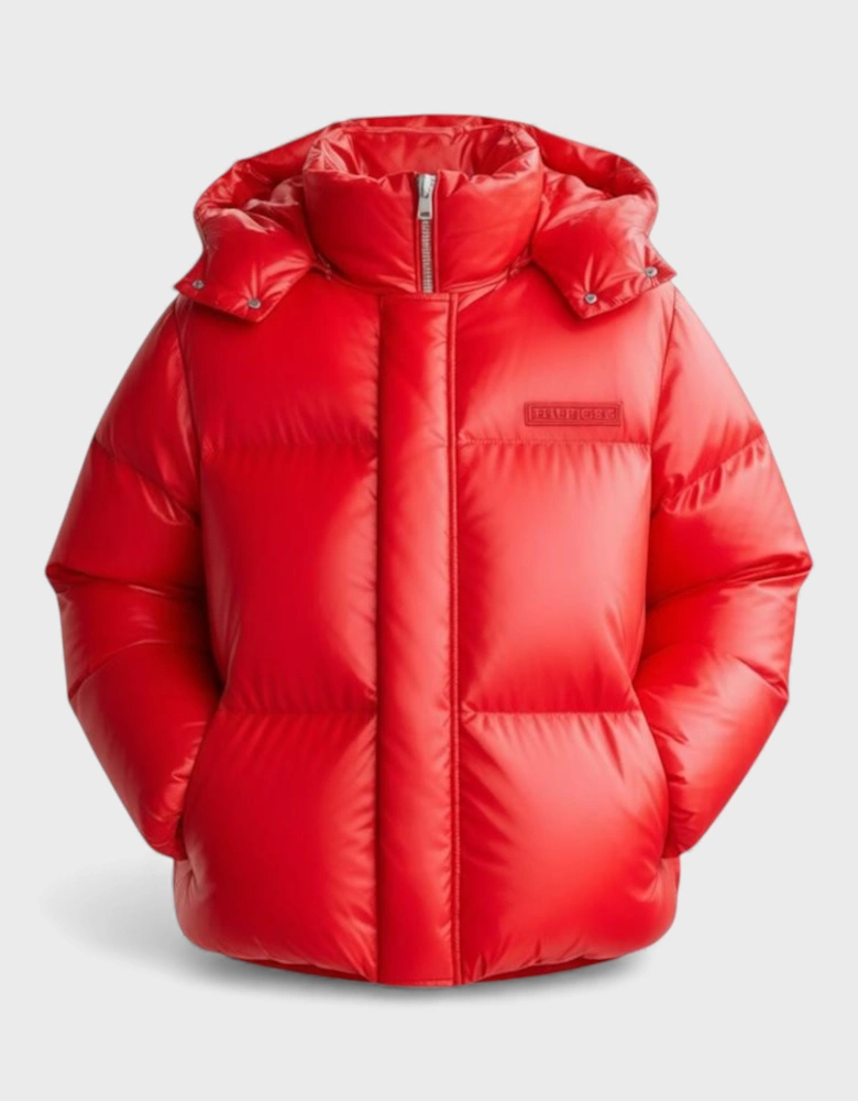New York Gloss Puffer Jacket Red