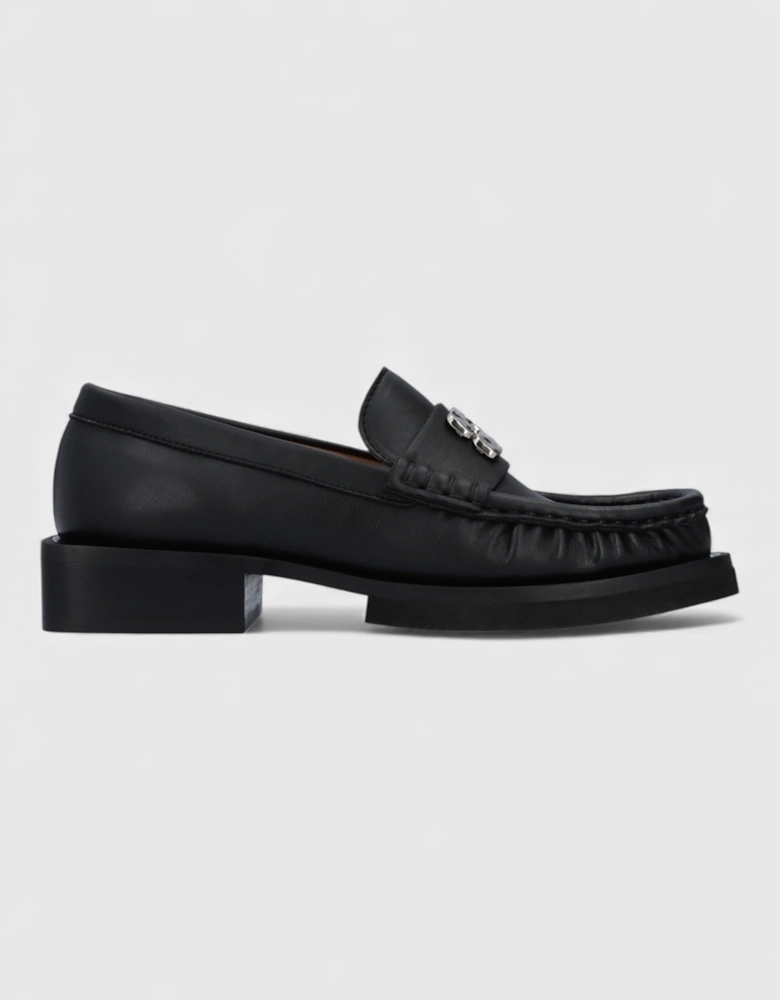 Butterfly Logo Loafers Black