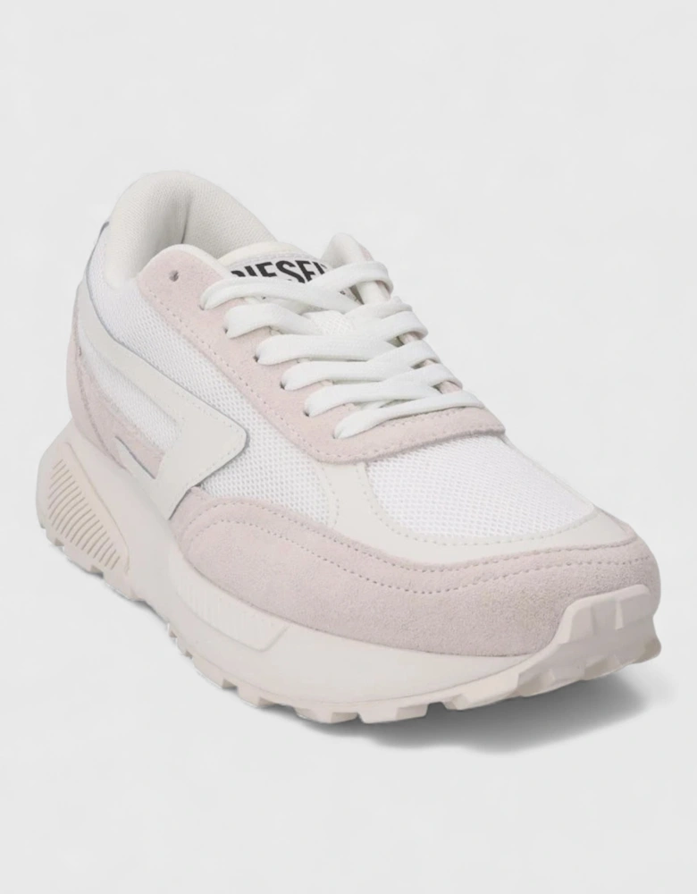 Womens Tyche Runner Sneakers Suede Fabric White