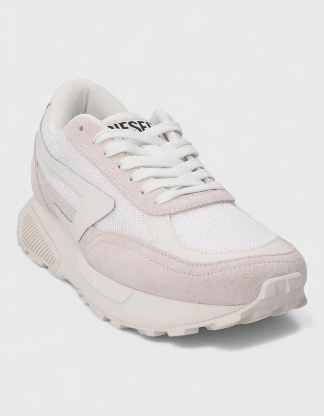 Womens Tyche Runner Sneakers Suede Fabric White