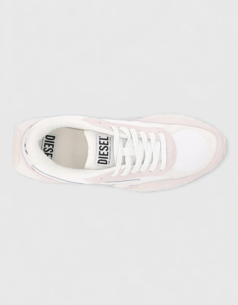 Womens Tyche Runner Sneakers Suede Fabric White