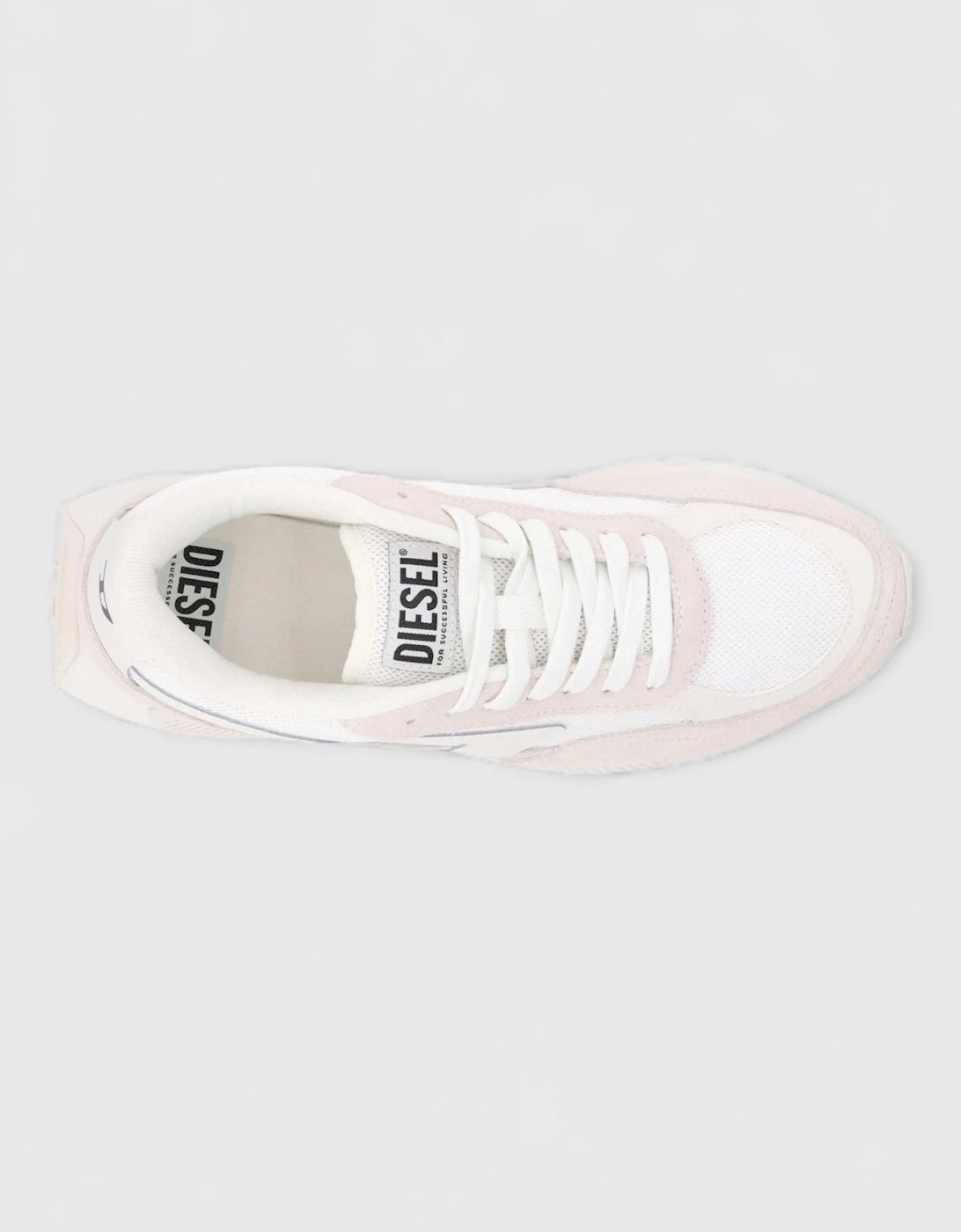 Womens Tyche Runner Sneakers Suede Fabric White