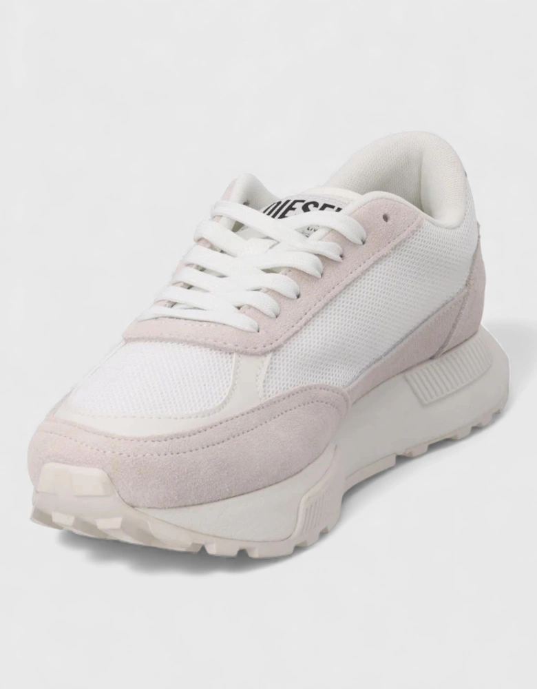 Womens Tyche Runner Sneakers Suede Fabric White