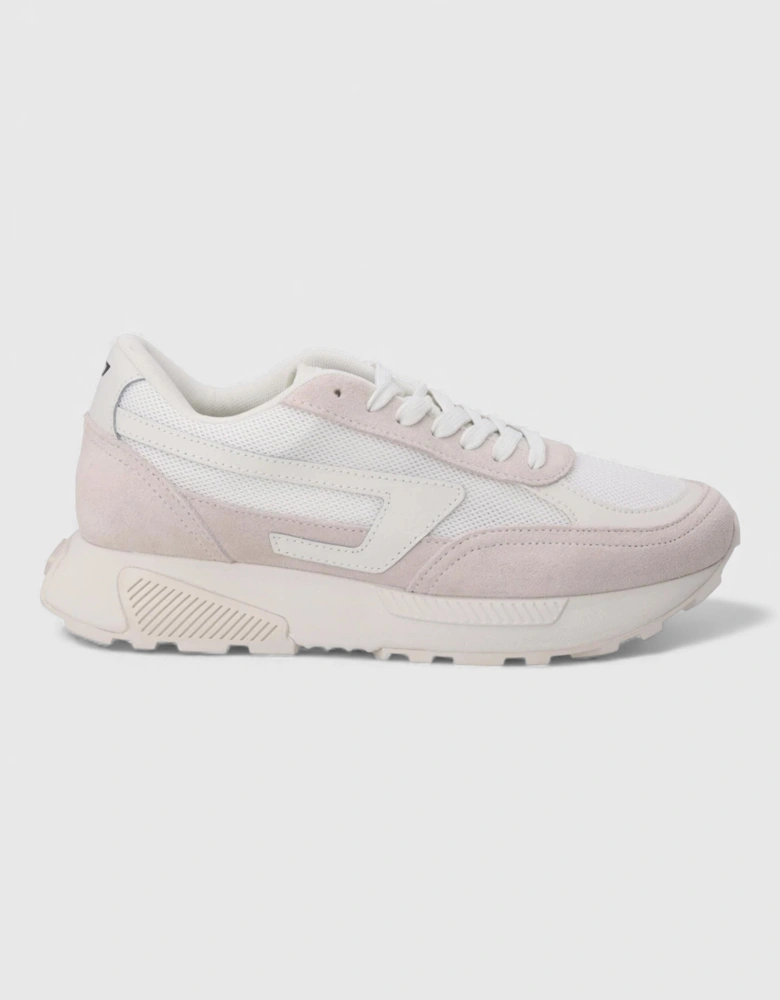 Womens Tyche Runner Sneakers Suede Fabric White