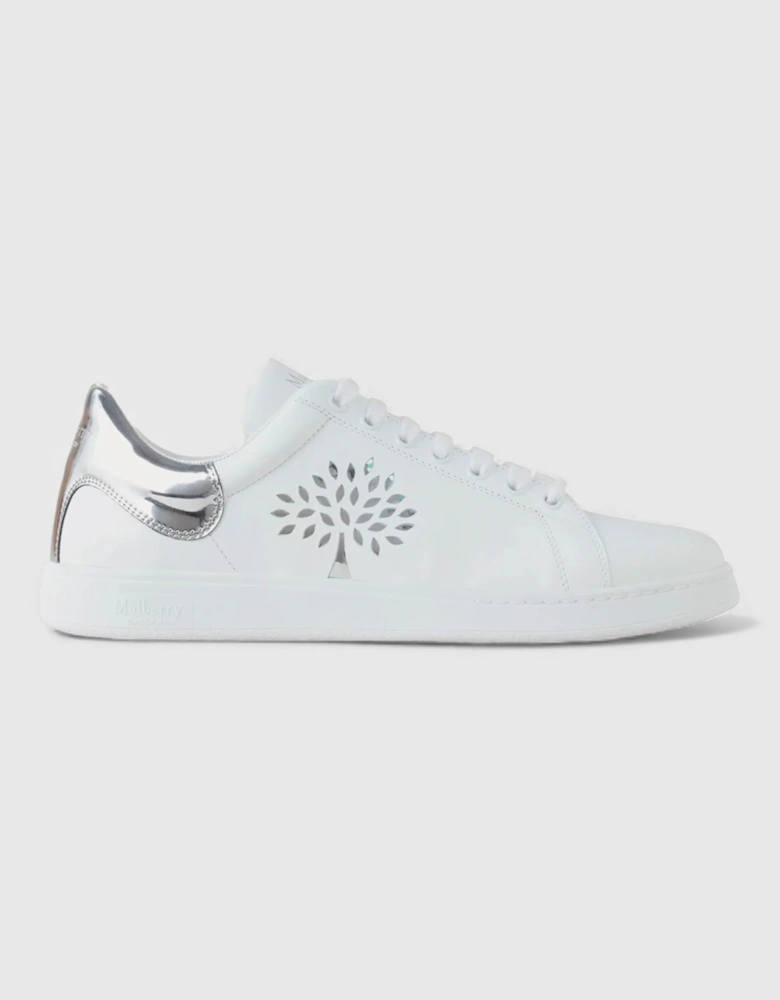 Tree Tennis Bovine Leather Low Top White Silver
