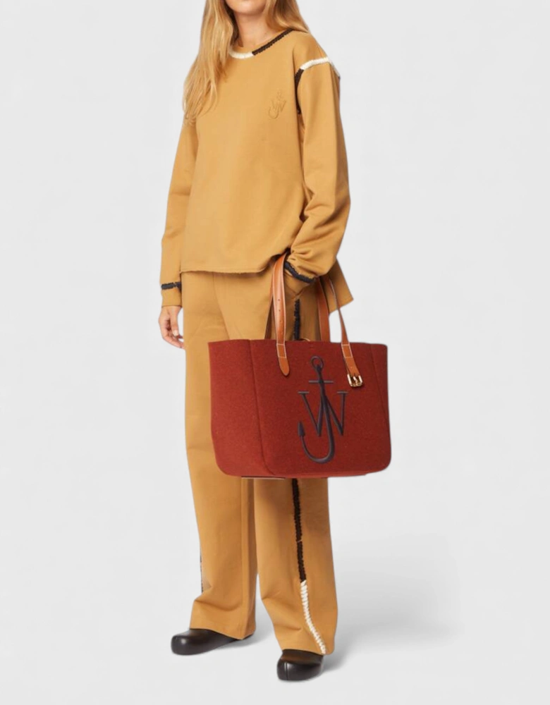 J.W. Anderson Belt Tote Bag Bordeaux Navy