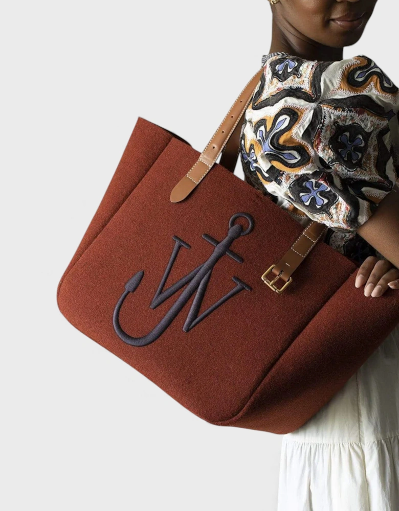 J.W. Anderson Belt Tote Bag Bordeaux Navy