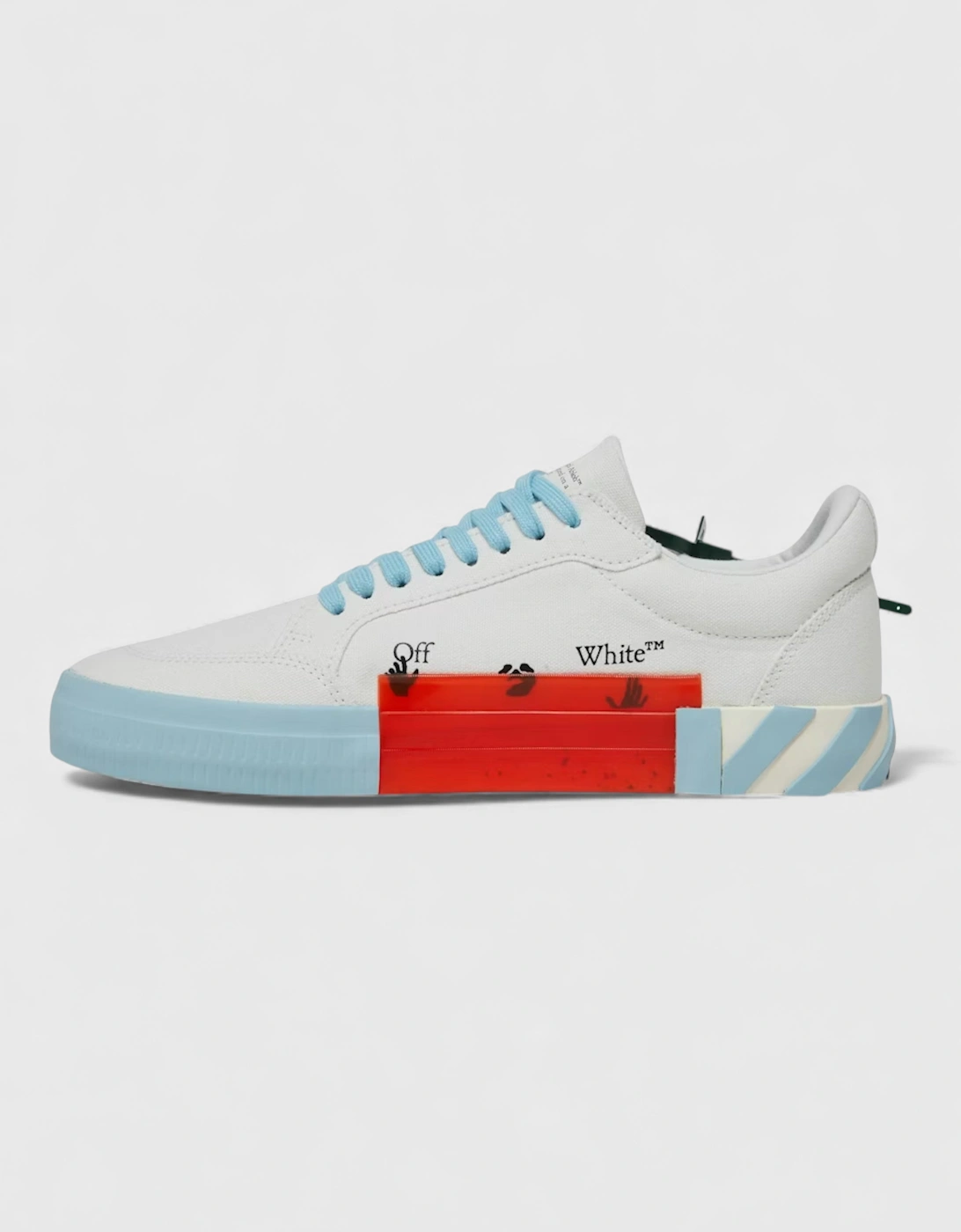 Vulcanized Canvas Low Sneakers Light Blue White