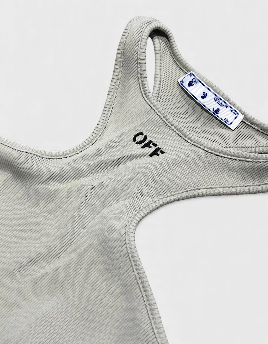 Basic Lux Rib Rowing Top Light Grey