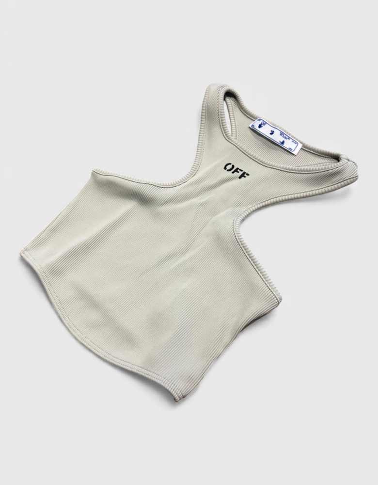 Basic Lux Rib Rowing Top Light Grey