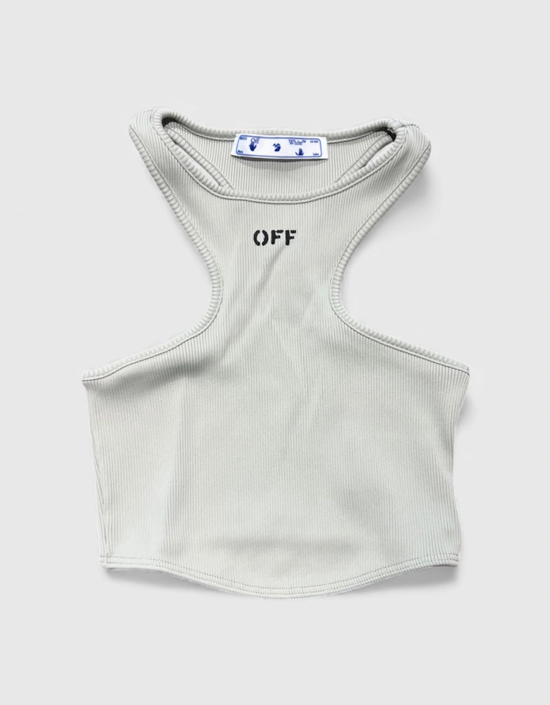 Basic Lux Rib Rowing Top Light Grey