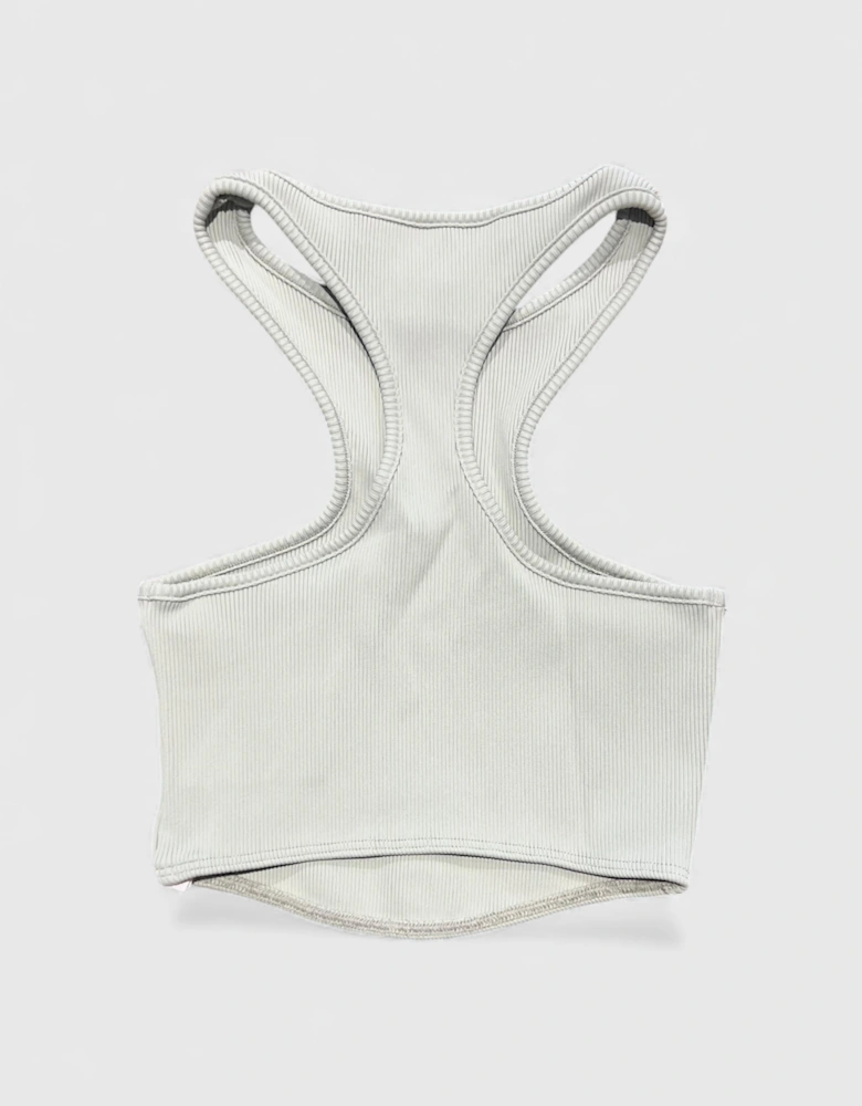 Basic Lux Rib Rowing Top Light Grey