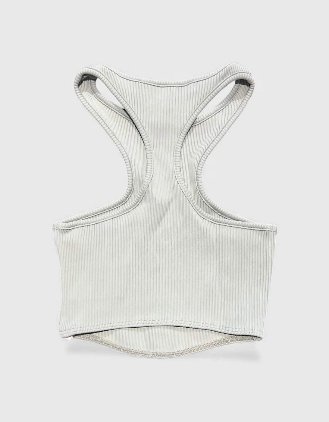 Basic Lux Rib Rowing Top Light Grey