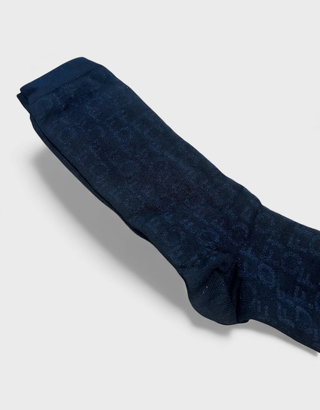 Allover Stamp Socks Black