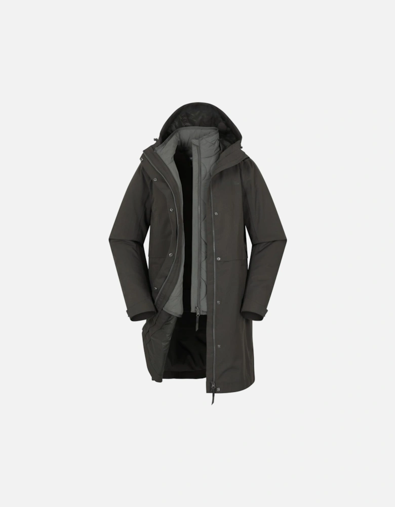 Womens/Ladies Luna 3 in 1 Long Waterproof Jacket