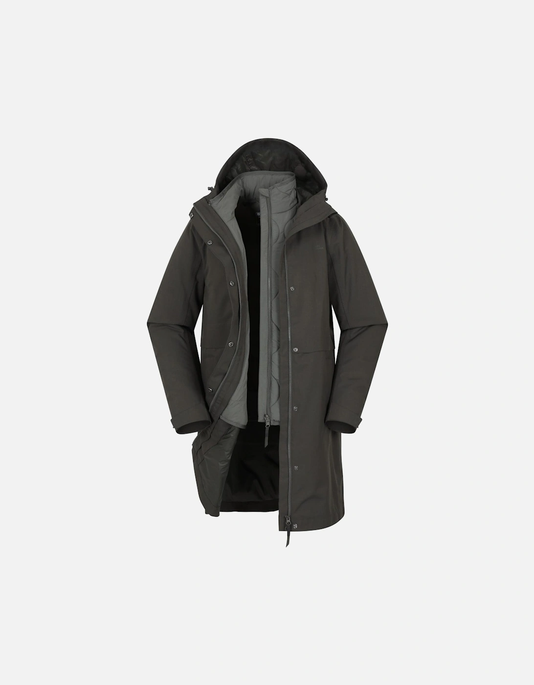 Womens/Ladies Luna 3 in 1 Long Waterproof Jacket