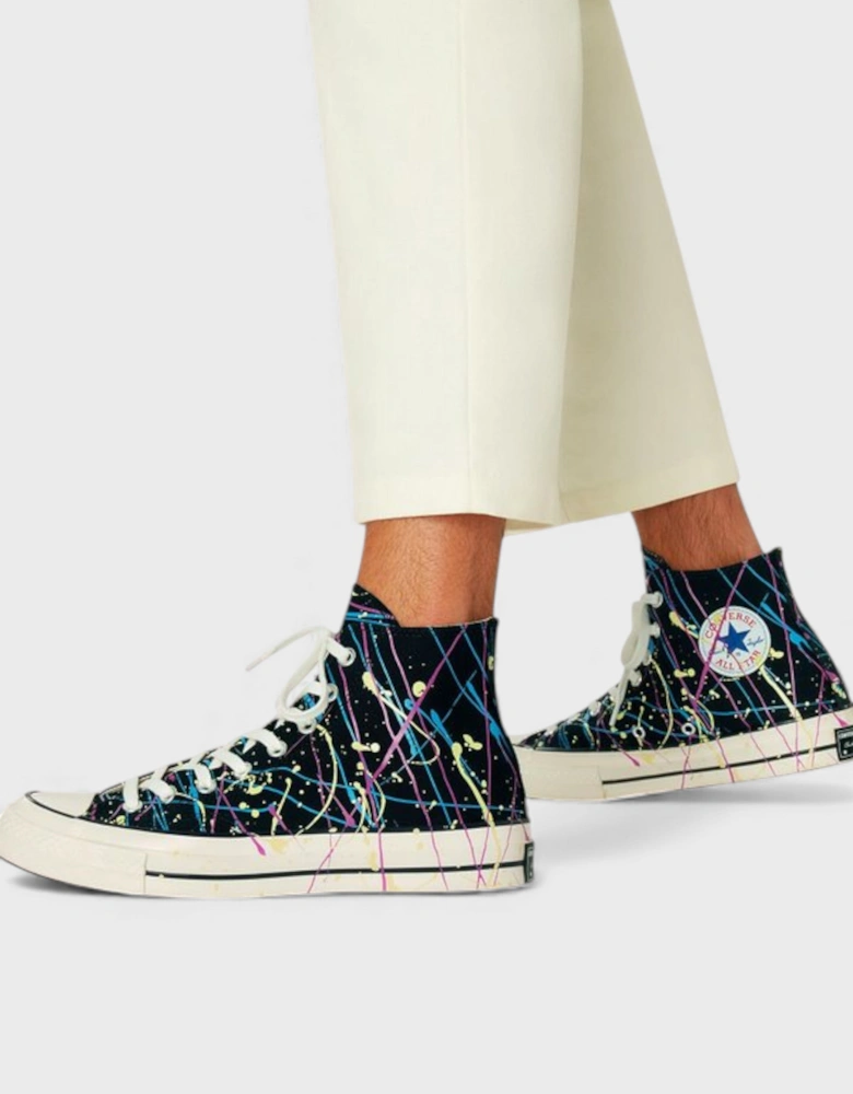 Chuck 70 High Paint Splatter Black