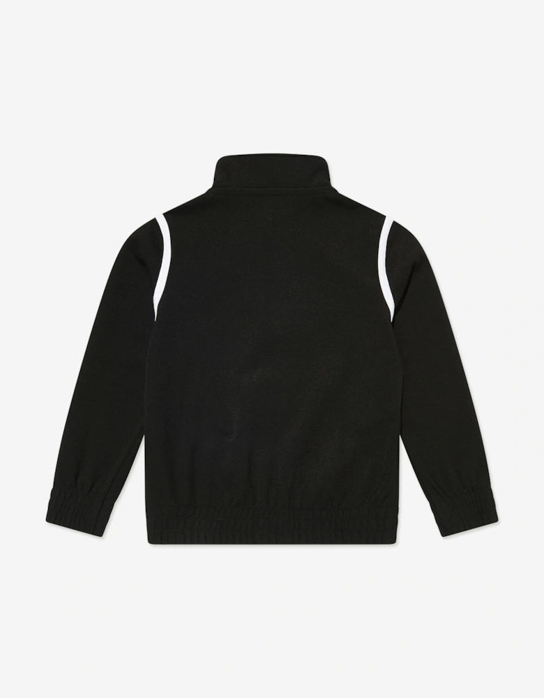 Boys Contrast Seam Track Jacket in Black