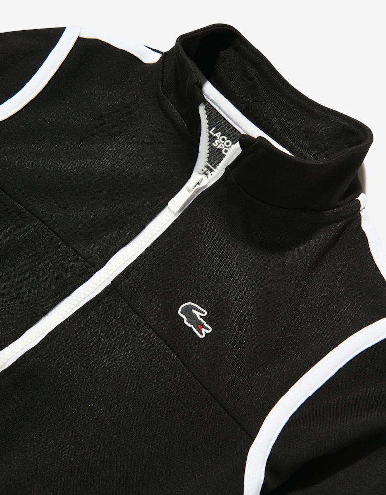 Boys Contrast Seam Track Jacket in Black