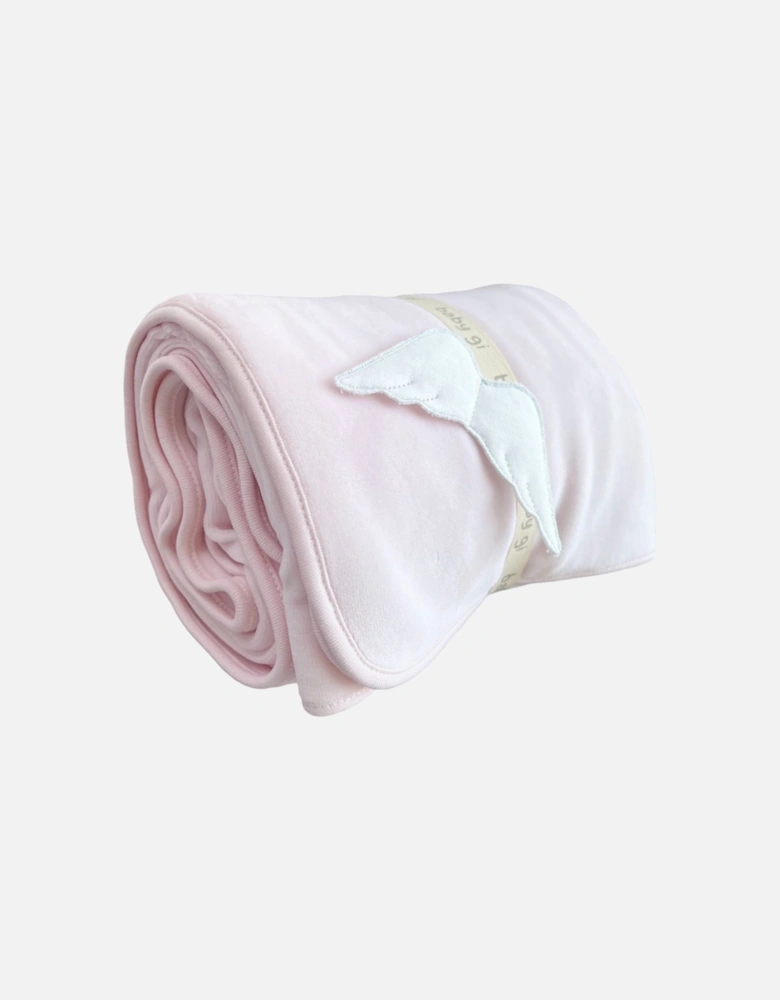 Pink Angel Wing Velour Blanket