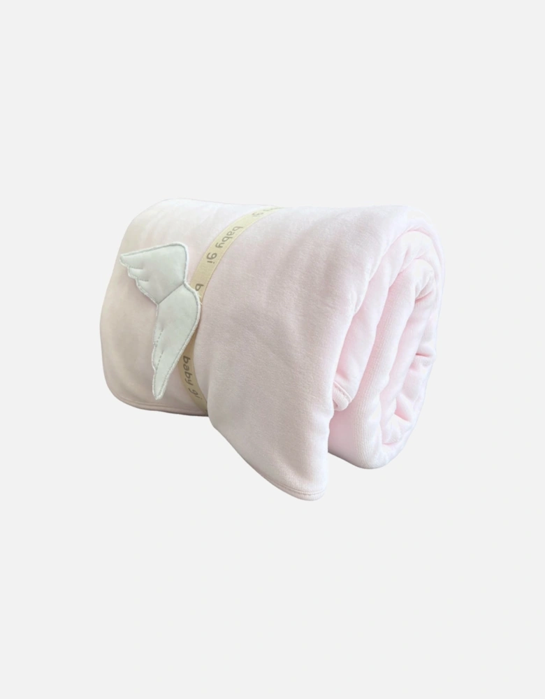 Pink Angel Wing Velour Blanket