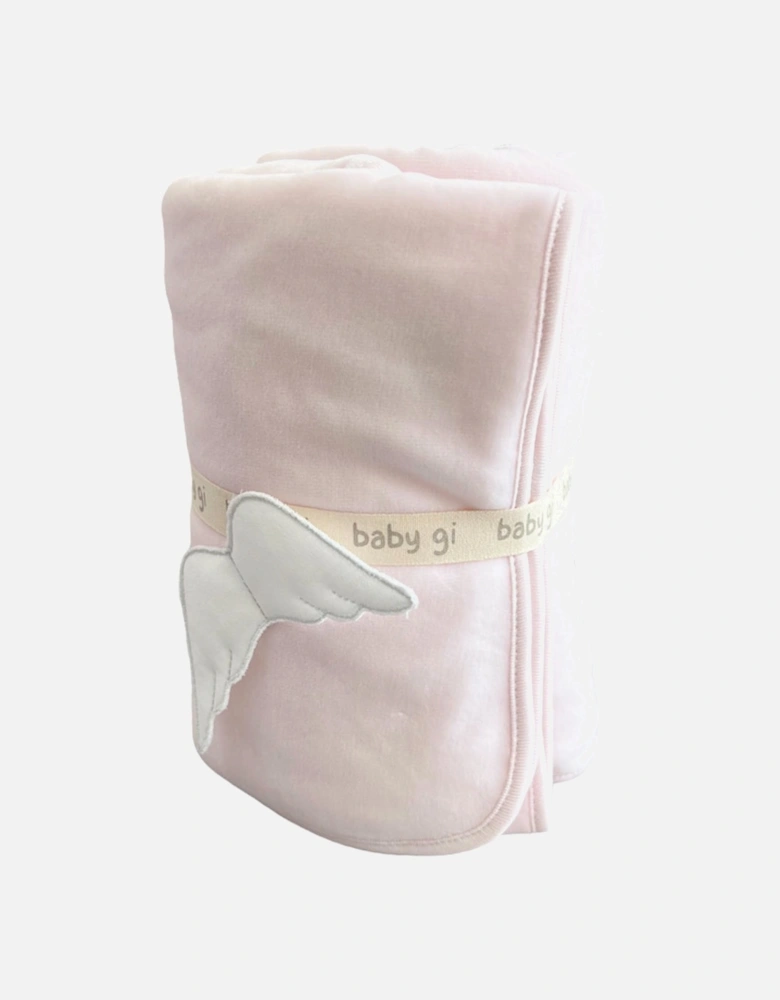 Pink Angel Wing Velour Blanket