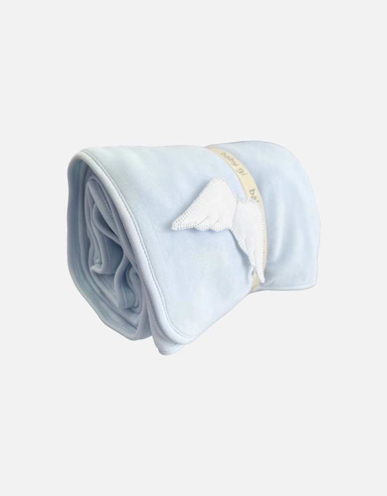 Blue Angel Wing Velour Blanket