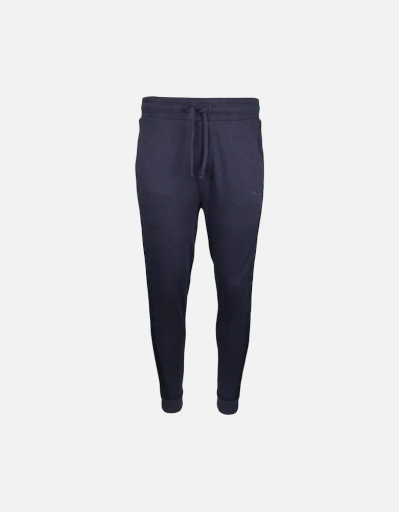 HUGO Cotton Terry Tonal Logo Jogging bottoms, Dark Blue