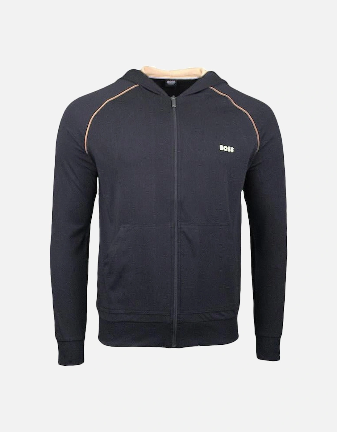 BOSS Lightweight loungewear Full-Zip Hoodie, Black, 2 of 1