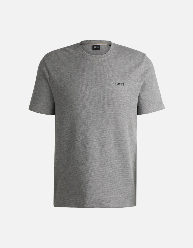BOSS Regular Fit Waffle T-Shirt, Medium Grey