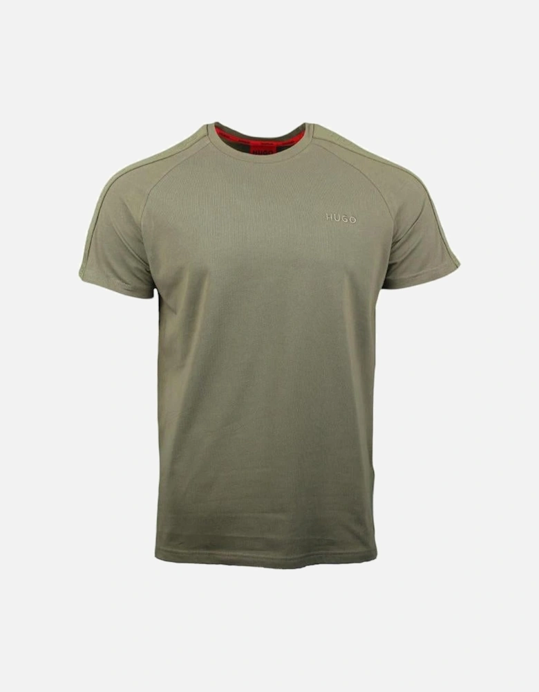 HUGO Tonal Logo Stretch Cotton T-Shirt, Open Green