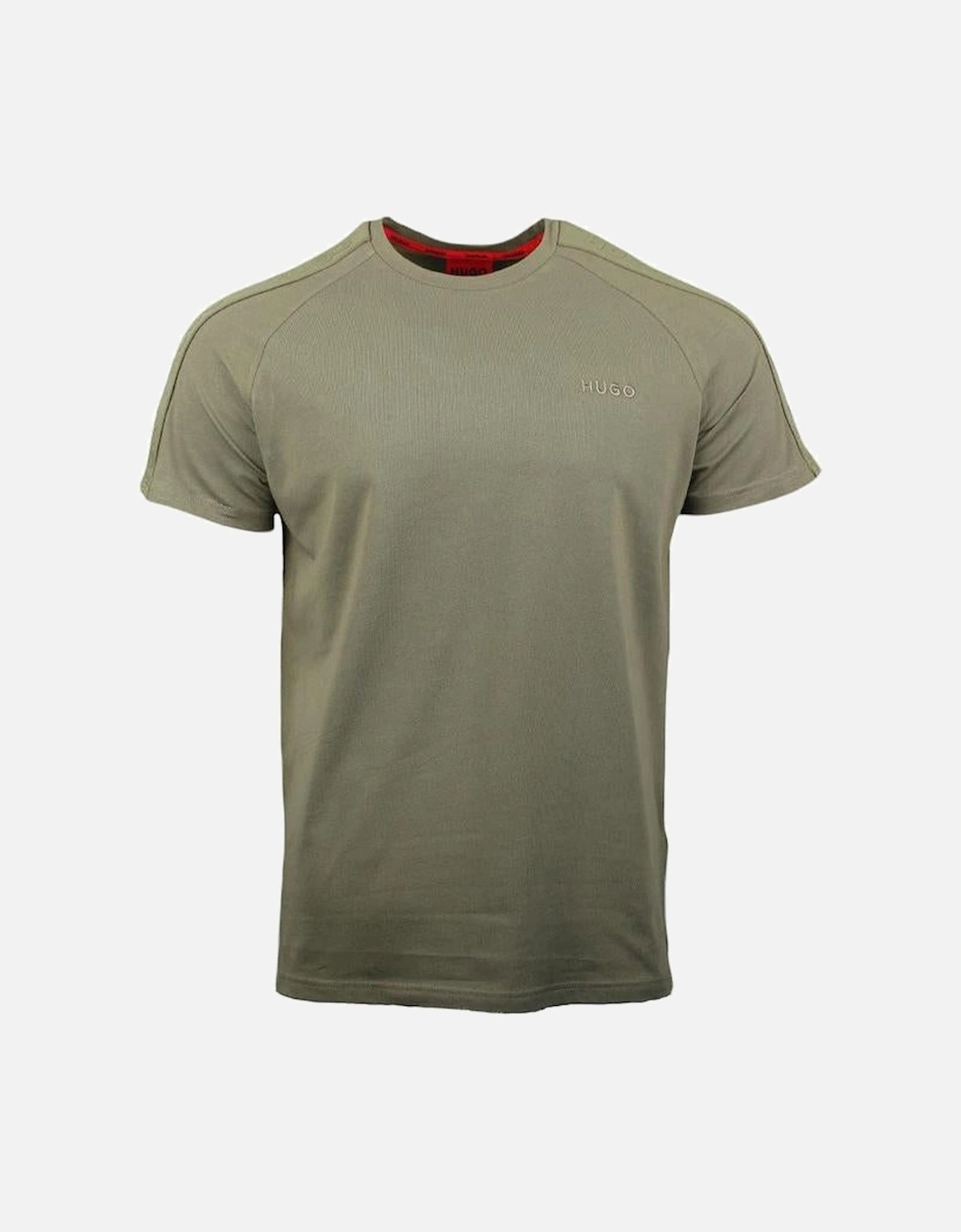 HUGO Tonal Logo Stretch Cotton T-Shirt, Open Green, 4 of 3
