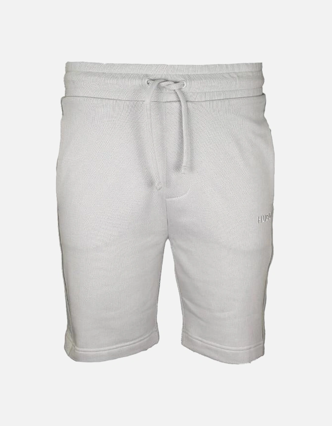 HUGO Cotton Terry Tonal Logo Shorts, Light Grey, 4 of 3