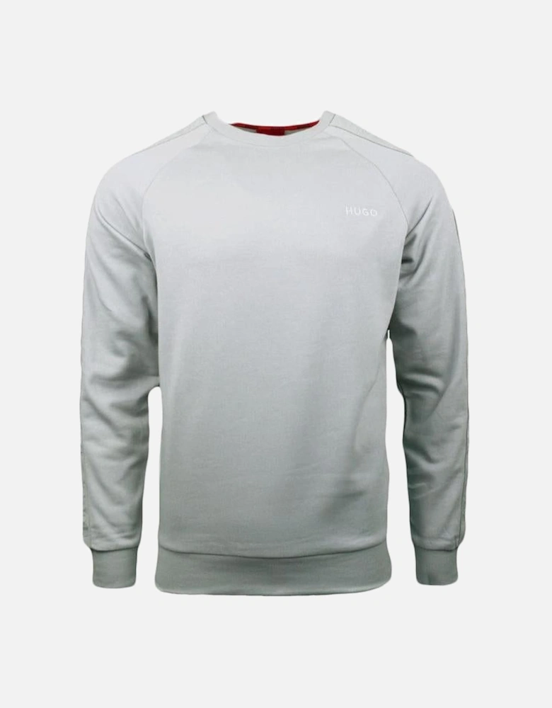HUGO Cotton Terry Tonal Logo Sweatshirt, Light Grey