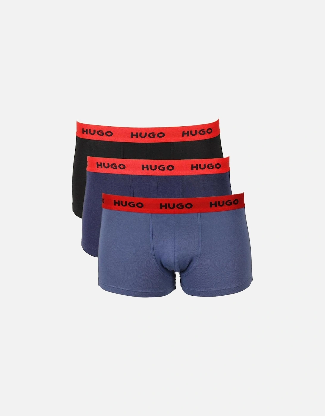 HUGO 3-Pack Boxer Trunks, Black/Blue, 6 of 5