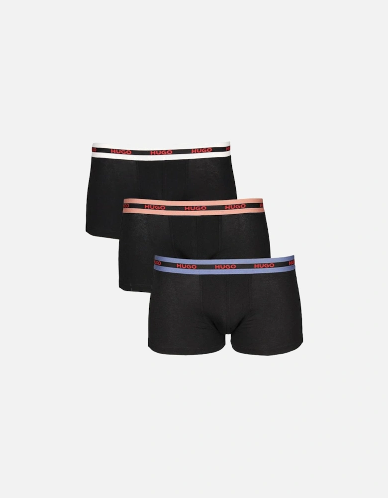 HUGO 3-Pack Boxer Trunks, Black