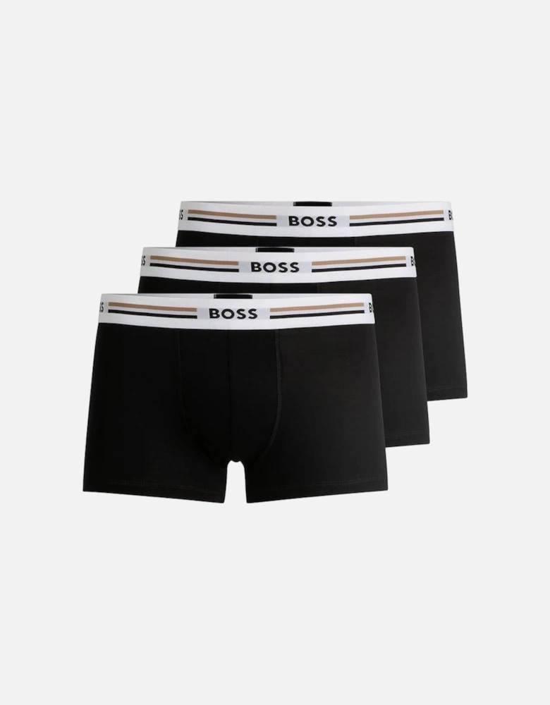 BOSS 3-Pack Revive Boxer Trunks, Black