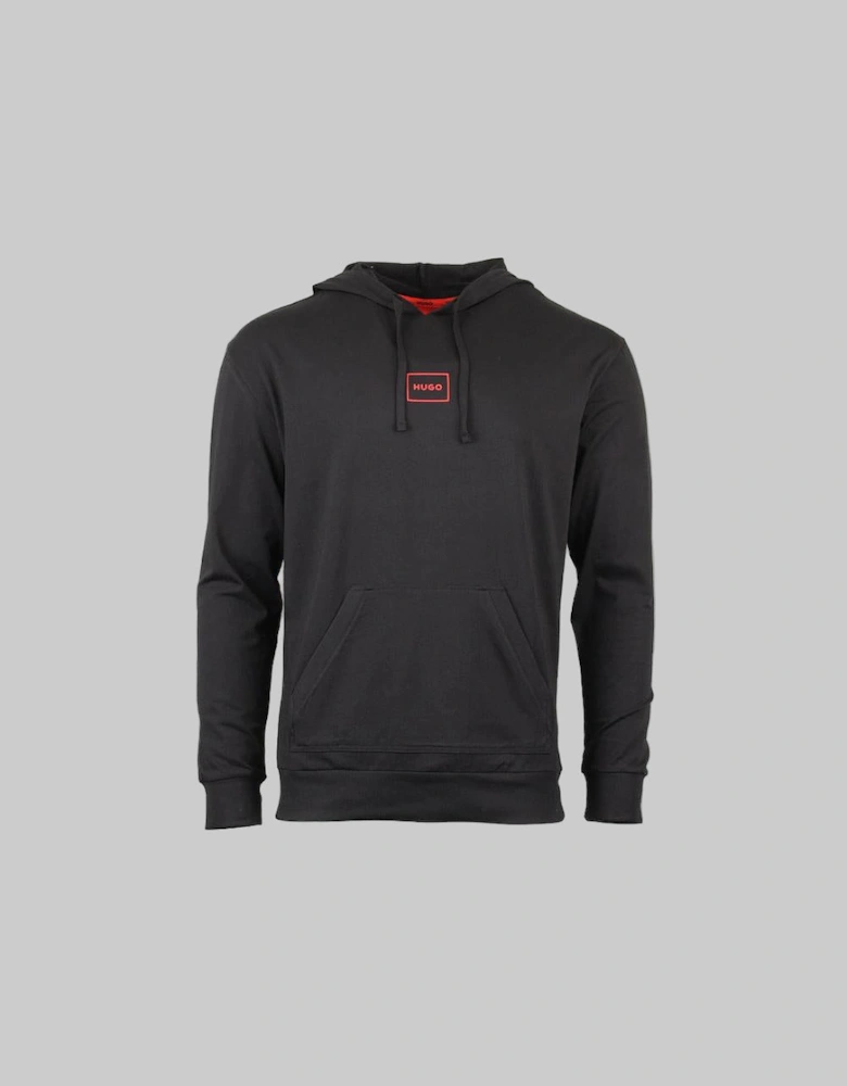 HUGO Laze Lightweight Loungewear Hoodie, Black
