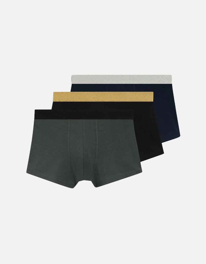 BOSS 3-Pack Metallic Boxer Trunks Gift Set, Black Grey