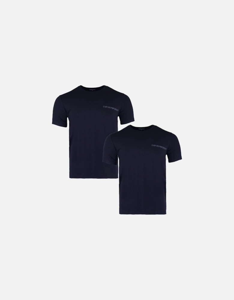 2-Pack Crew-Neck T-Shirts, Armani Blue
