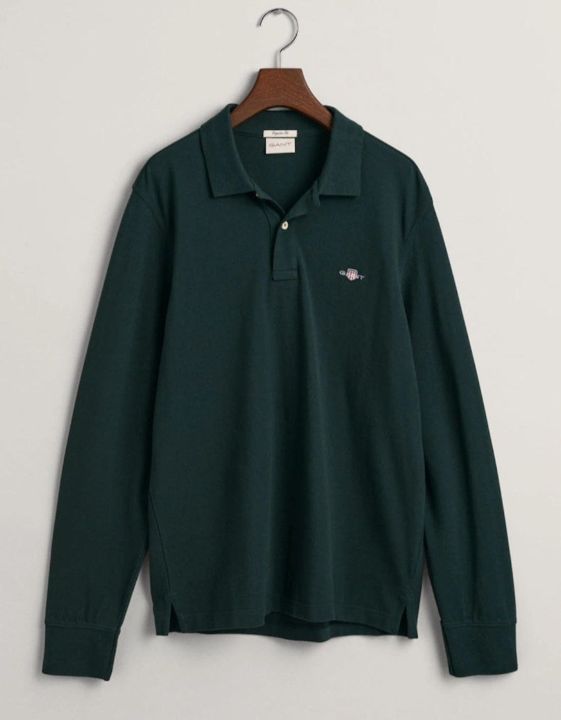 Reg Shield Long-Sleeve Pique Rugger Top, Tartan Green, 4 of 3