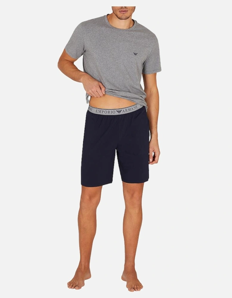 Endurance Short Pyjama Set, Armani Blue/Grey