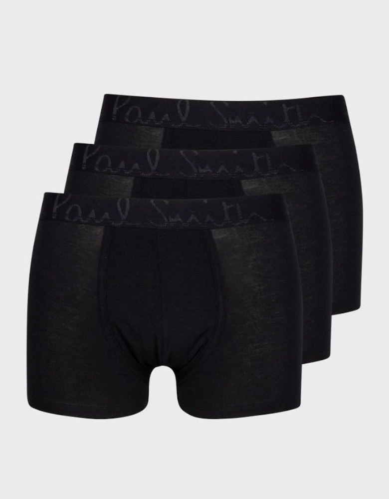 3-Pack Men's Modal Trunks, Black