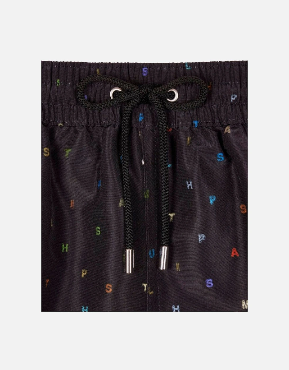 Men Swim Shorts PS Stamp, Black