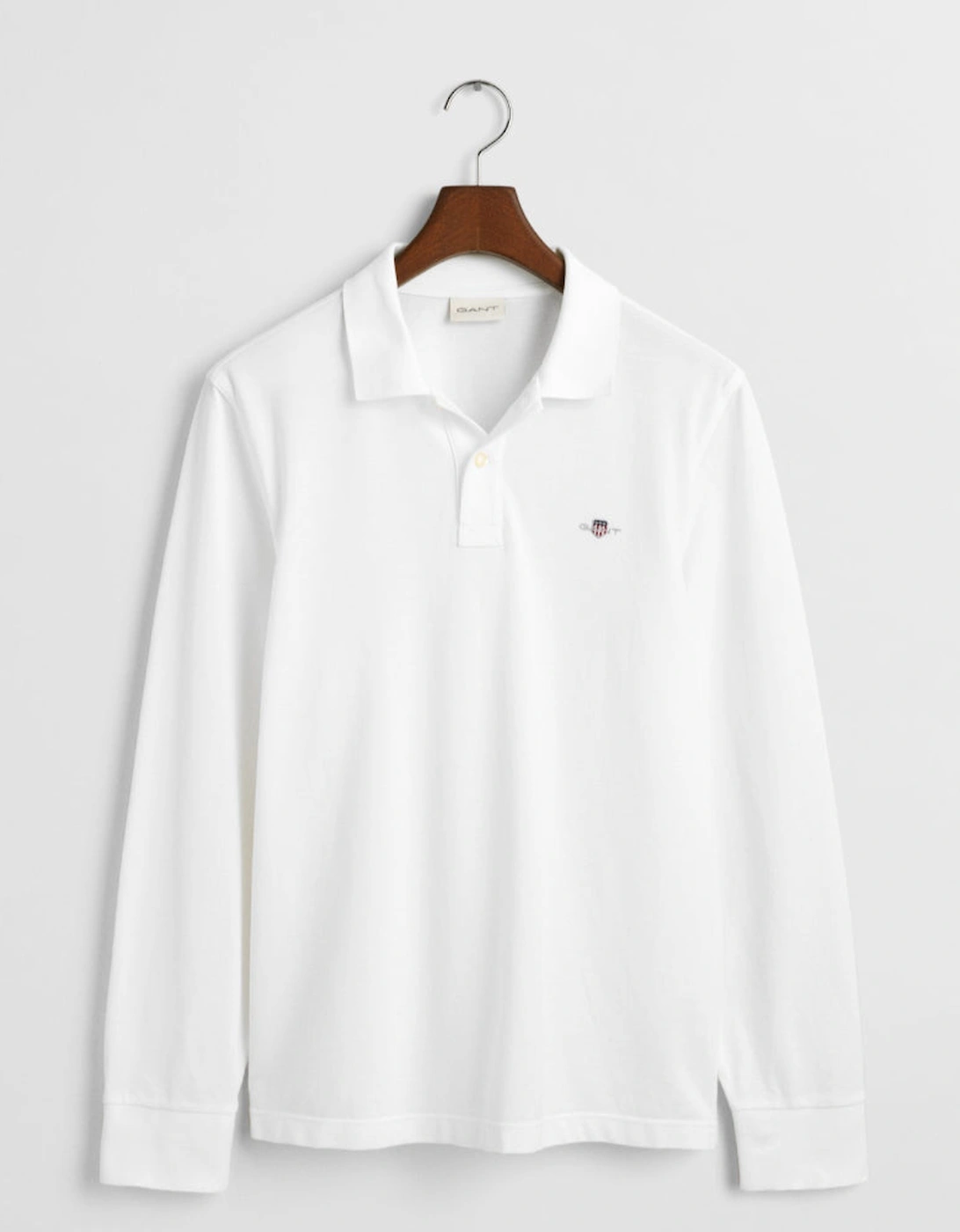 Reg Shield Long-Sleeve Pique Rugger Top, White, 4 of 3