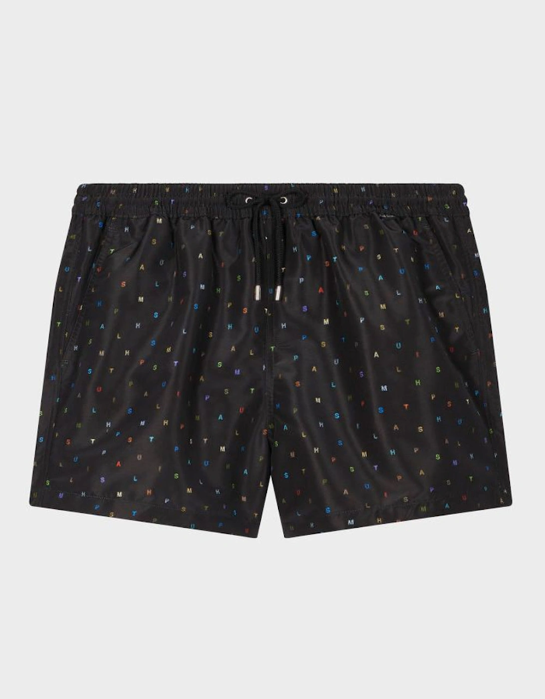 Men Swim Shorts PS Stamp, Black, 4 of 3