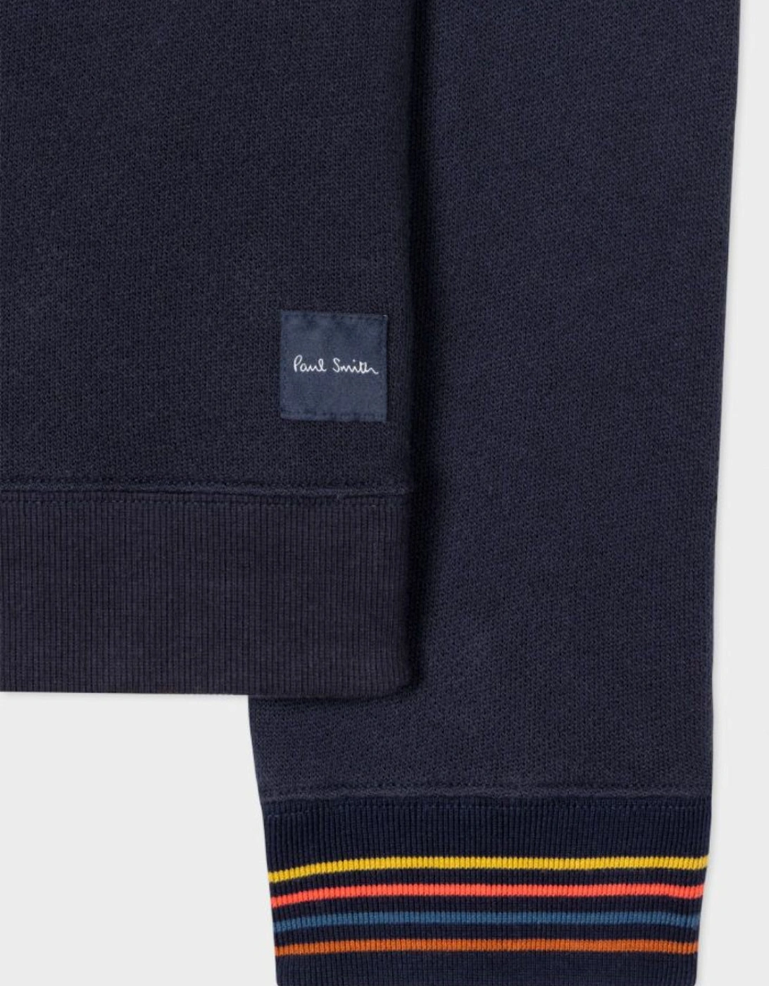 Men's Top Long Sleeve Artist Rib, Navy Blue