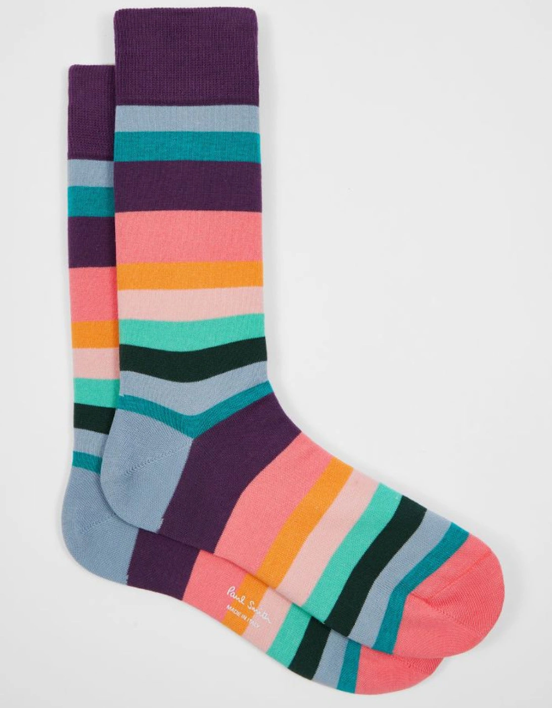 Artist Stripe Men's Socks, One-size